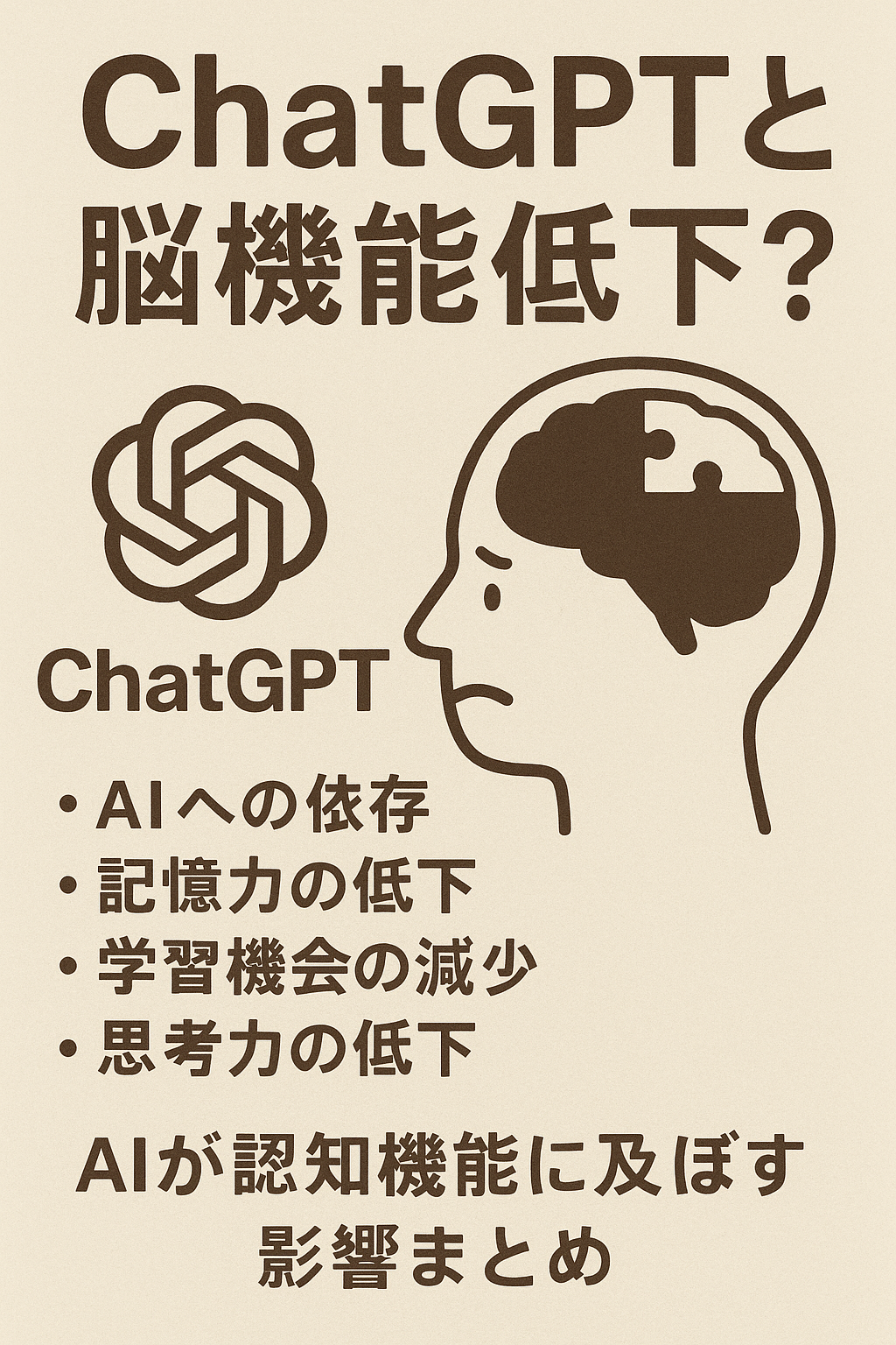ChatGPTと脳機能低下？AIが認知機能に及ぼす影響まとめ