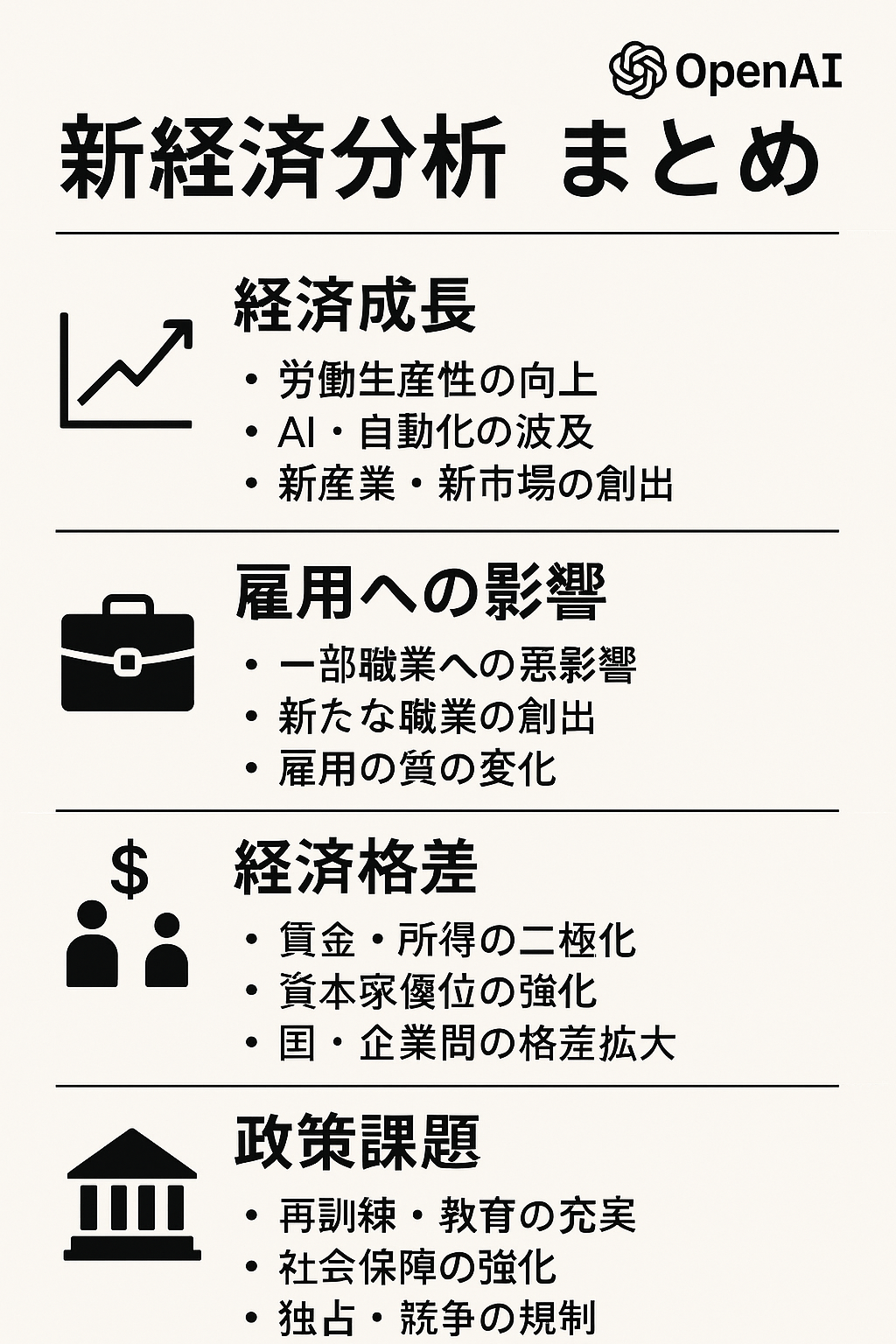 OpenAIによる新経済分析 まとめ
