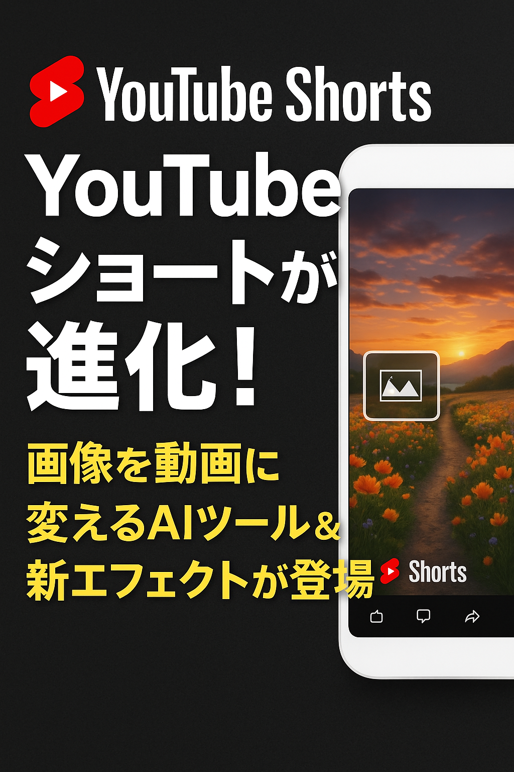 YouTube Shortsが進化！画像を動画に変えるAIツール＆新エフェクトが登場　コンテンツ終わり