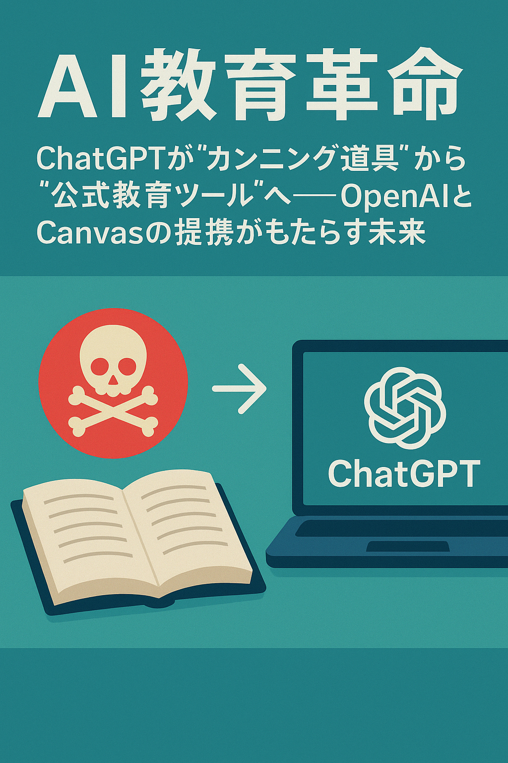 【AI教育革命】ChatGPTが“カンニング道具”から“公式教育ツール”へ──OpenAIとCanvasの提携がもたらす未来