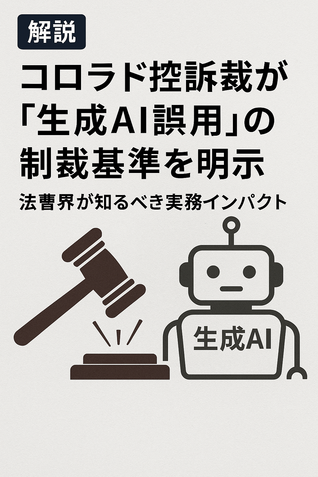 【解説】コロラド控訴裁が「生成AI誤用」の制裁基準を明示―法曹界が知るべき実務インパクト