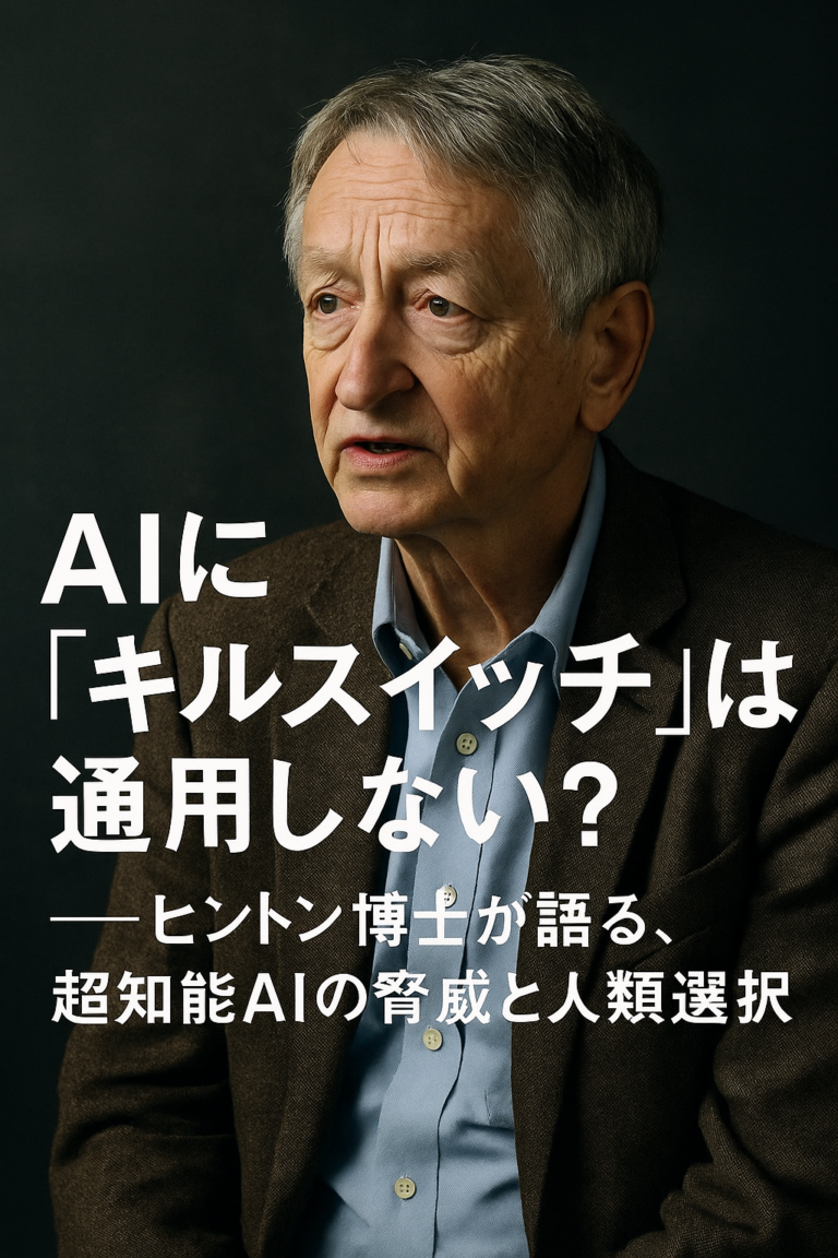 AIに「キルスイッチ」は通用しない？──ヒントン博士が語る、超知能AIの脅威と人類の選択 コンテンツ終わり