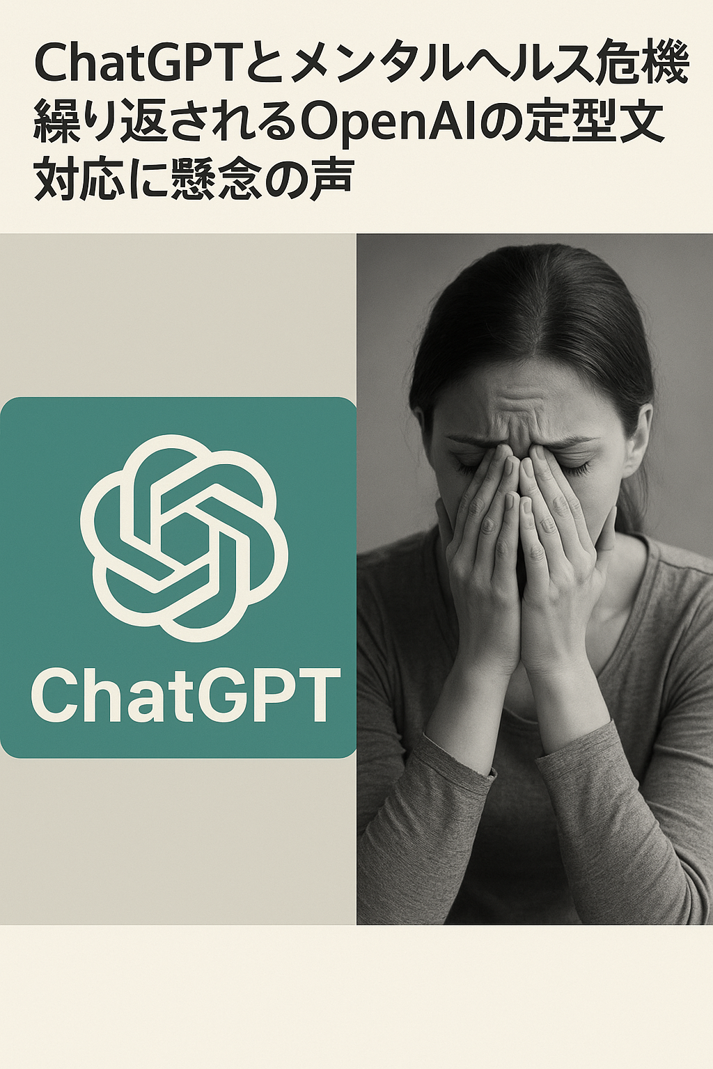ChatGPTとメンタルヘルス危機：繰り返されるOpenAIの定型文対応に懸念の声
