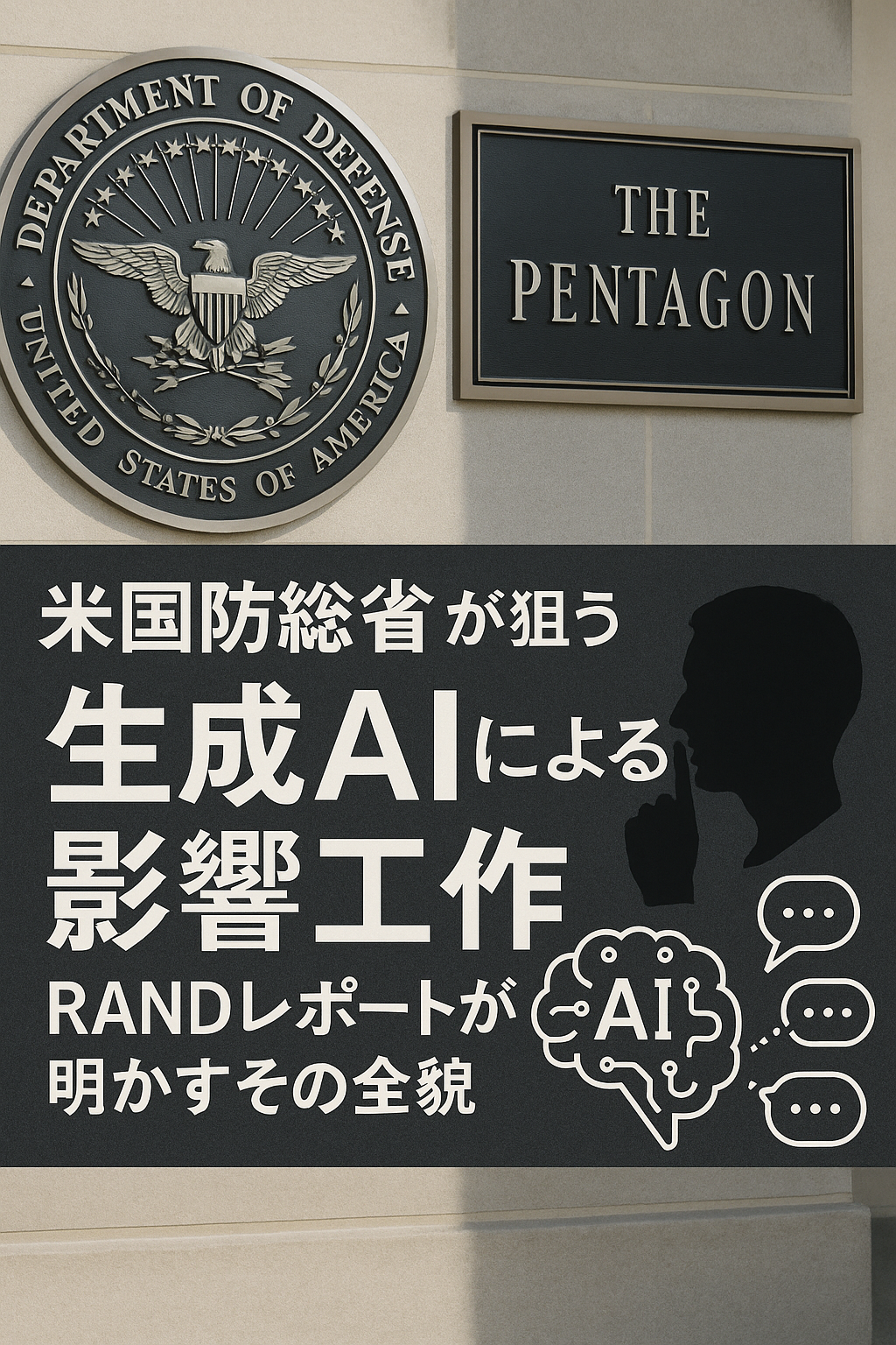 米国防総省が狙う「生成AIによる影響工作」：RANDレポートが明かすその全貌