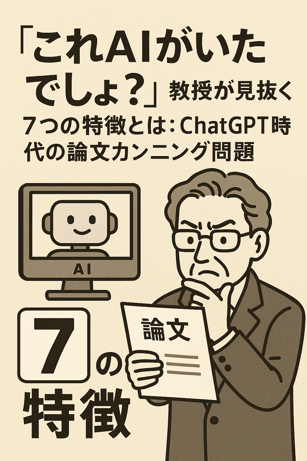 「これAIが書いたでしょ？」教授が見抜く7つの特徴とは：ChatGPT時代の論文カンニング問題