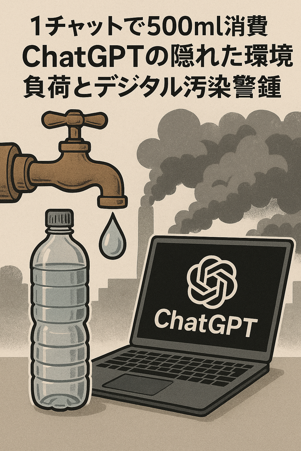 1チャットで500ml消費―ChatGPTの隠れた環境負荷とデジタル汚染への警鐘