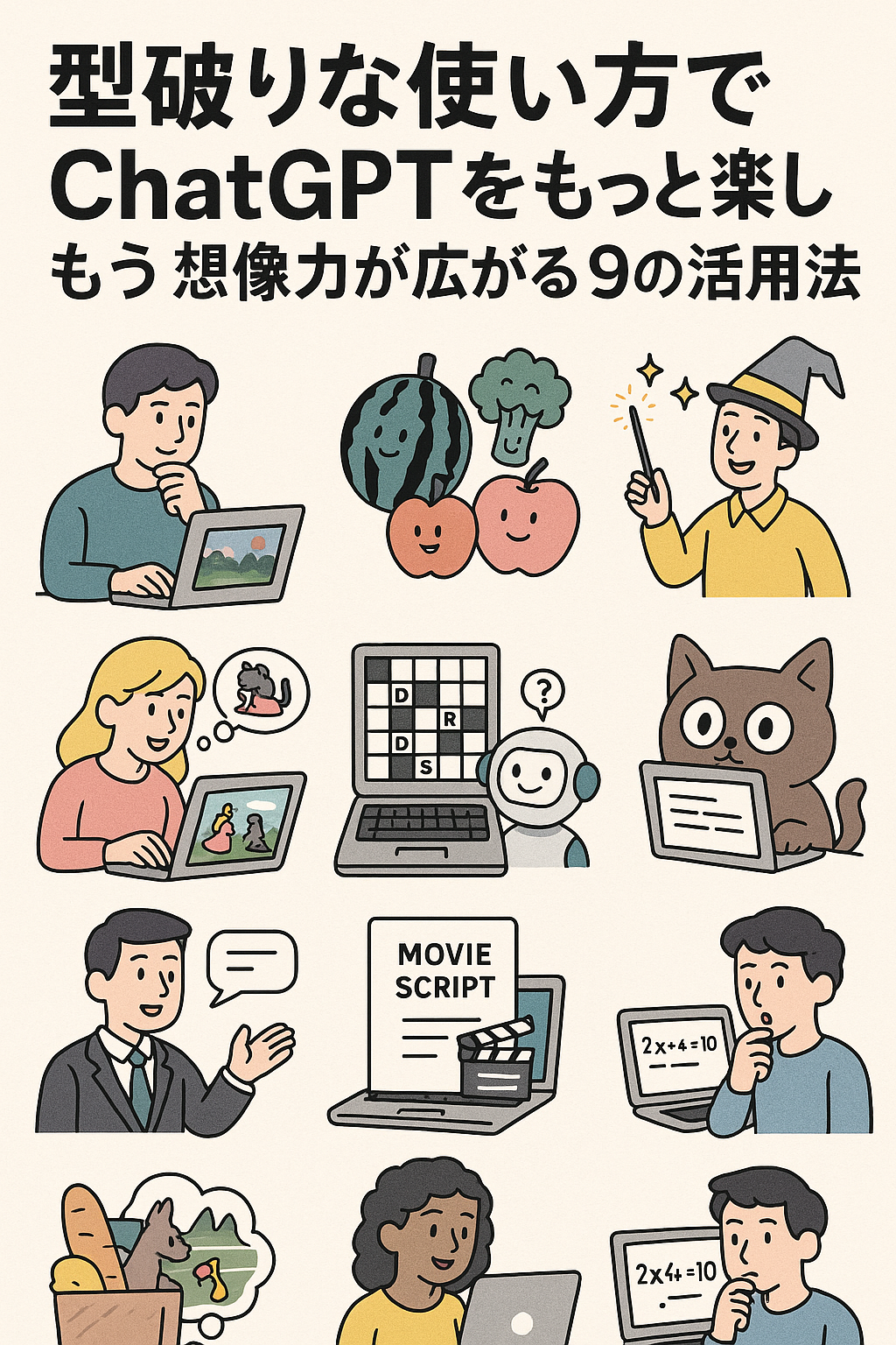 🎨型破りな使い方でChatGPTをもっと楽しもう！想像力が広がる9の活用法