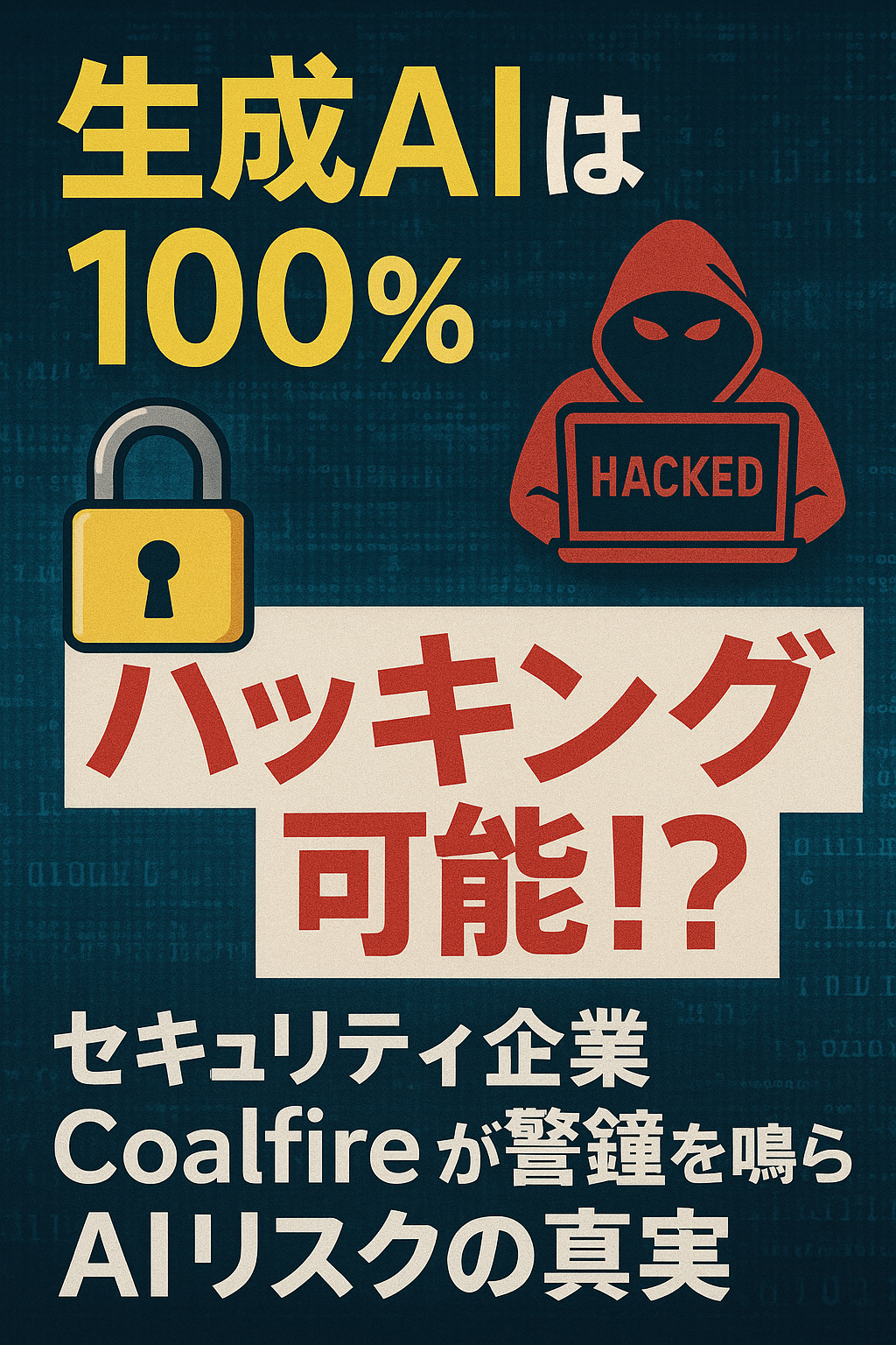 🔐 生成AIは100％ハッキング可能!? セキュリティ企業Coalfireが警鐘を鳴らすAIリスクの真実