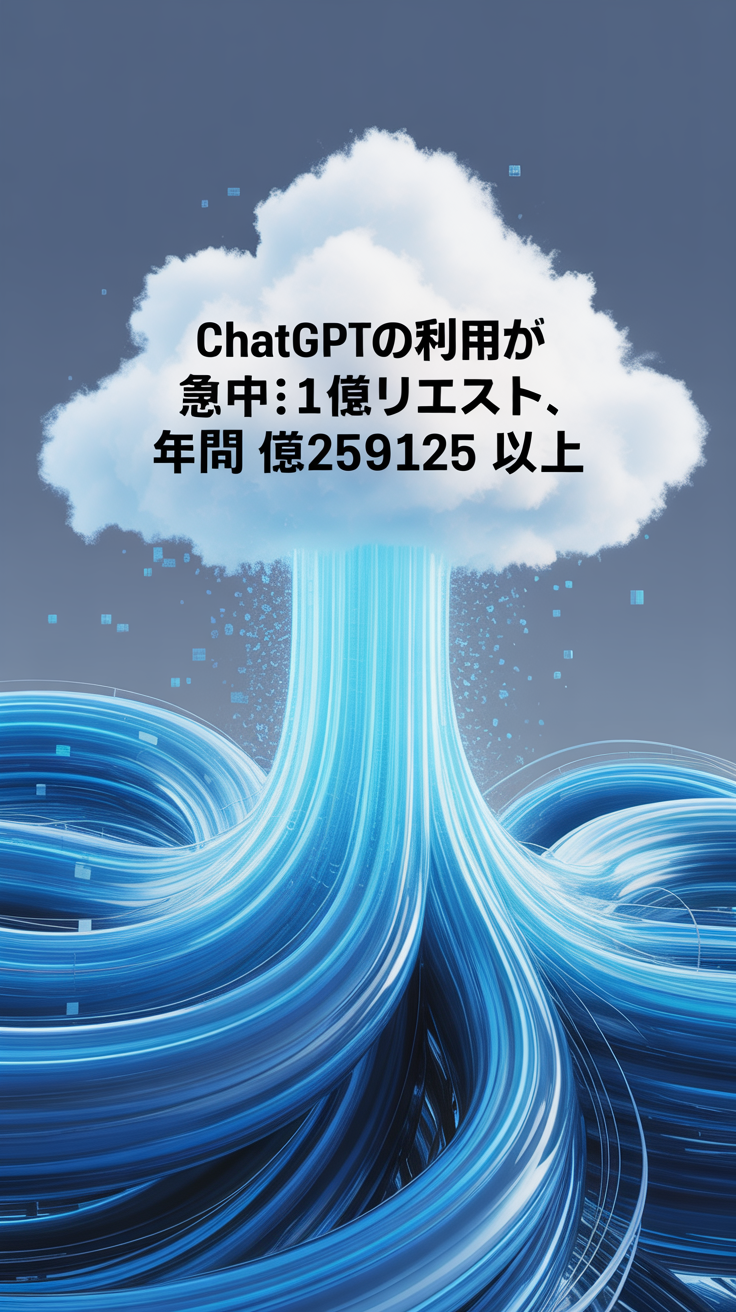 🌐 ChatGPTの利用が急増中：1日25億リクエスト、年間9125億件以上