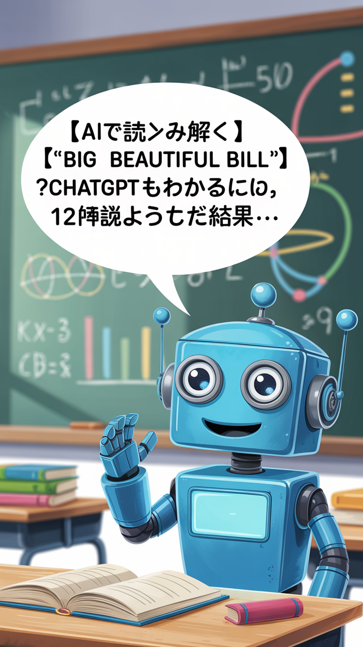 【AIで読み解く】トランプの“Big Beautiful Bill”とは？ChatGPTに「12歳にもわかるように」解説させた結果…