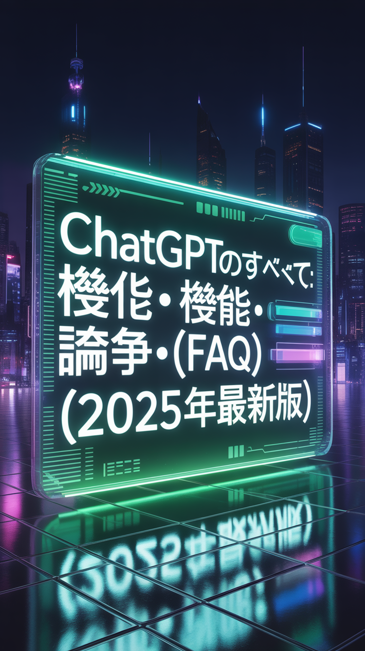 🧠【完全まとめ】ChatGPTのすべて：進化・機能・論争・FAQ（2025年最新版）
