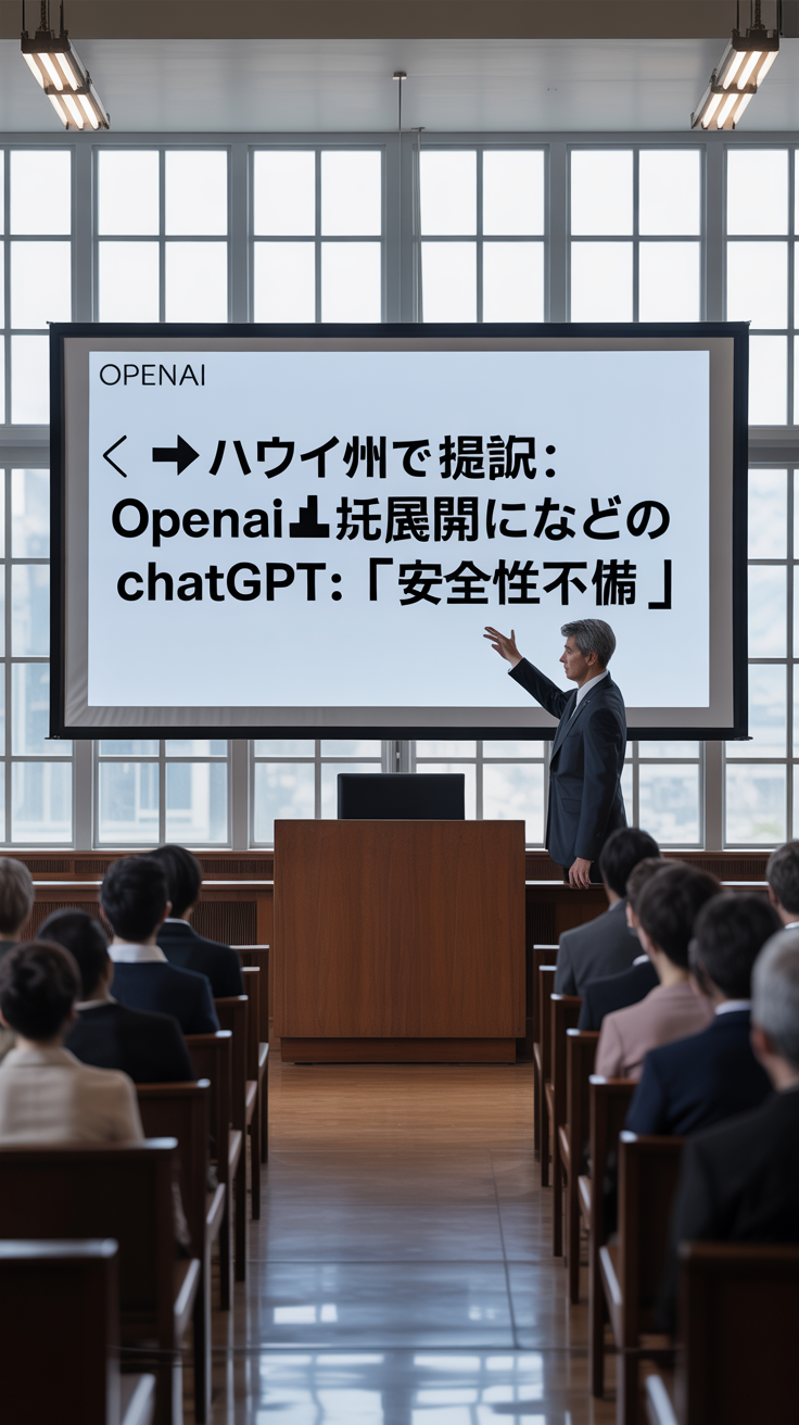 ■ ハワイ州でOpenAIを提訴：ChatGPTなどのAI展開に「安全性不備」
