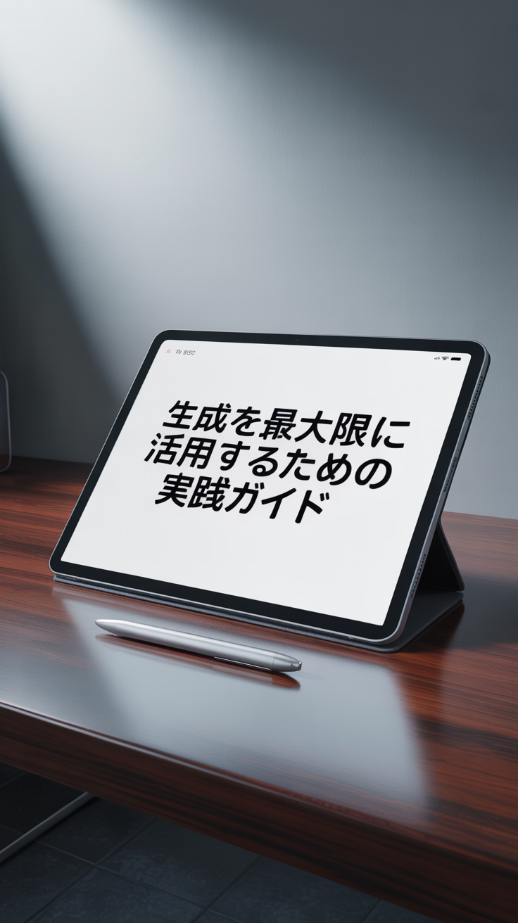 生成AIを最大限に活用するための実践ガイド