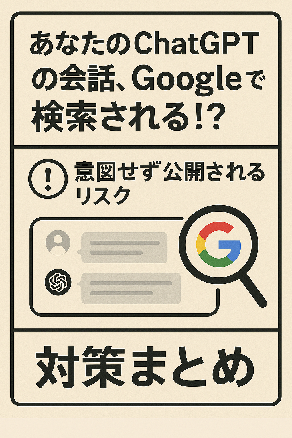 あなたのChatGPTの会話、Googleで検索される！？意図せず公開されるリスクと対策まとめ