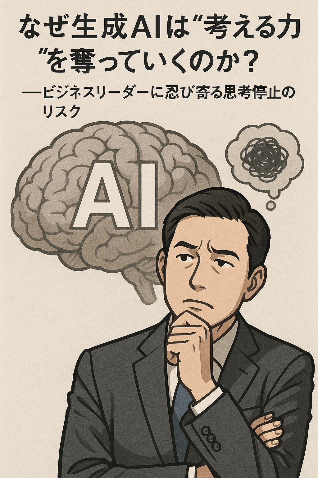 なぜ生成AIは“考える力”を奪っていくのか？──ビジネスリーダーに忍び寄る思考停止のリスク コンテンツ終わり