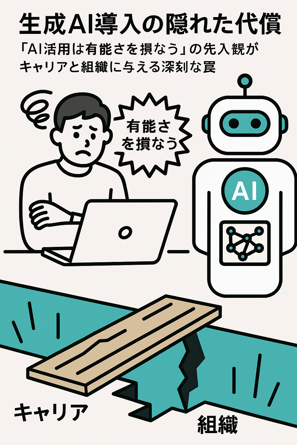 生成AI導入の隠れた代償――「AI活用は有能さを損なう」の先入観がキャリアと組織に与える深刻な罠 コンテンツ終わり