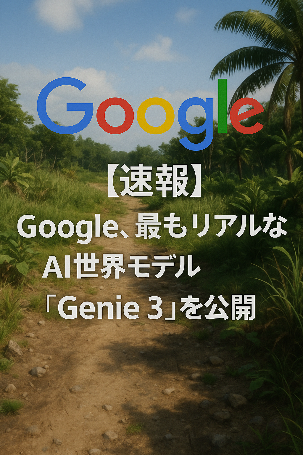 【速報】Google、最もリアルなAI世界モデル「Genie 3」を公開 コンテンツ終わり
