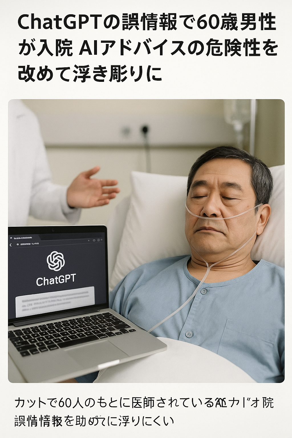 ChatGPTの誤情報で60歳男性が入院：AIアドバイスの危険性を改めて浮き彫りに コンテンツ開始