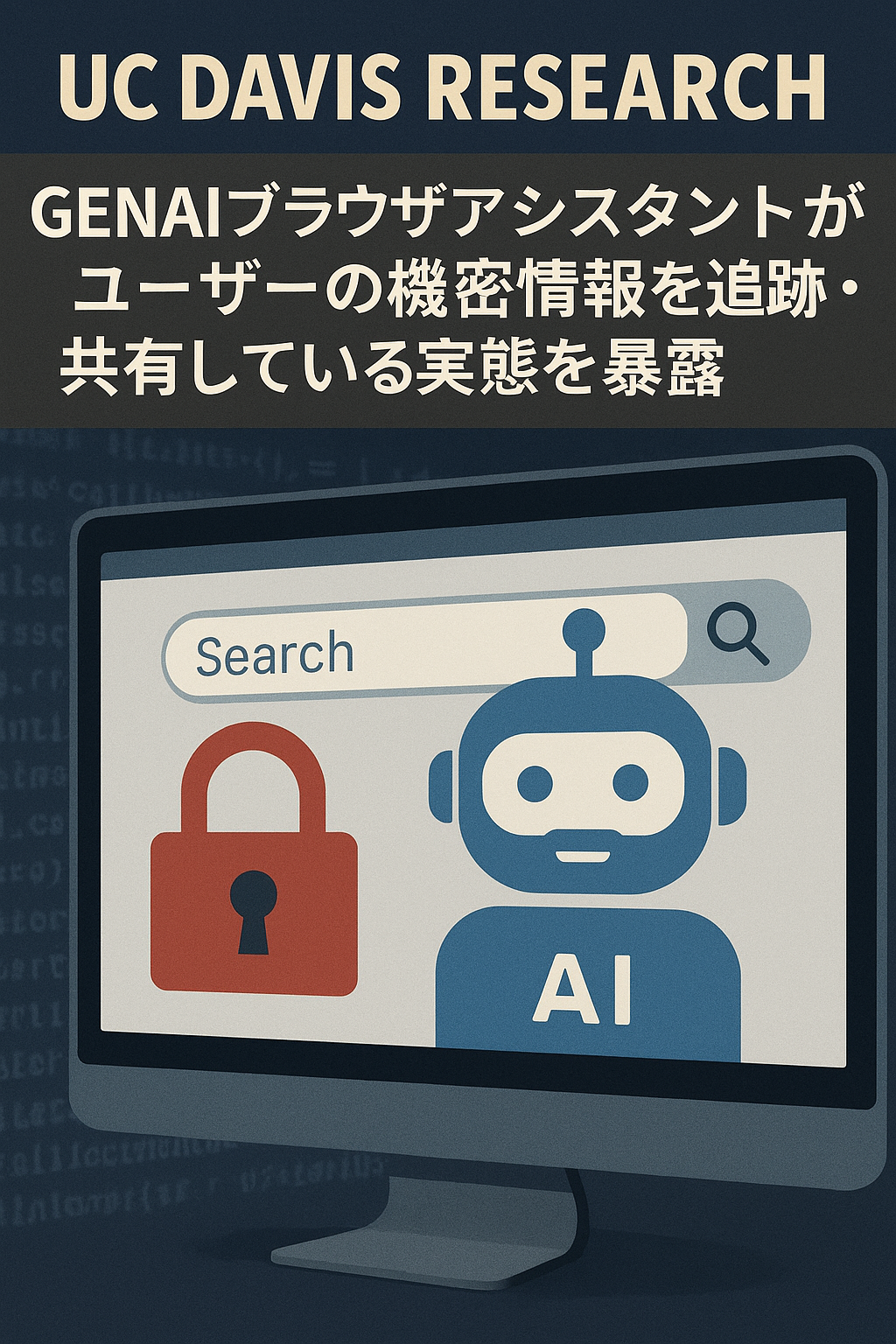 UC Davis研究：GenAIブラウザアシスタントがユーザーの機密情報を追跡・共有している実態を暴露