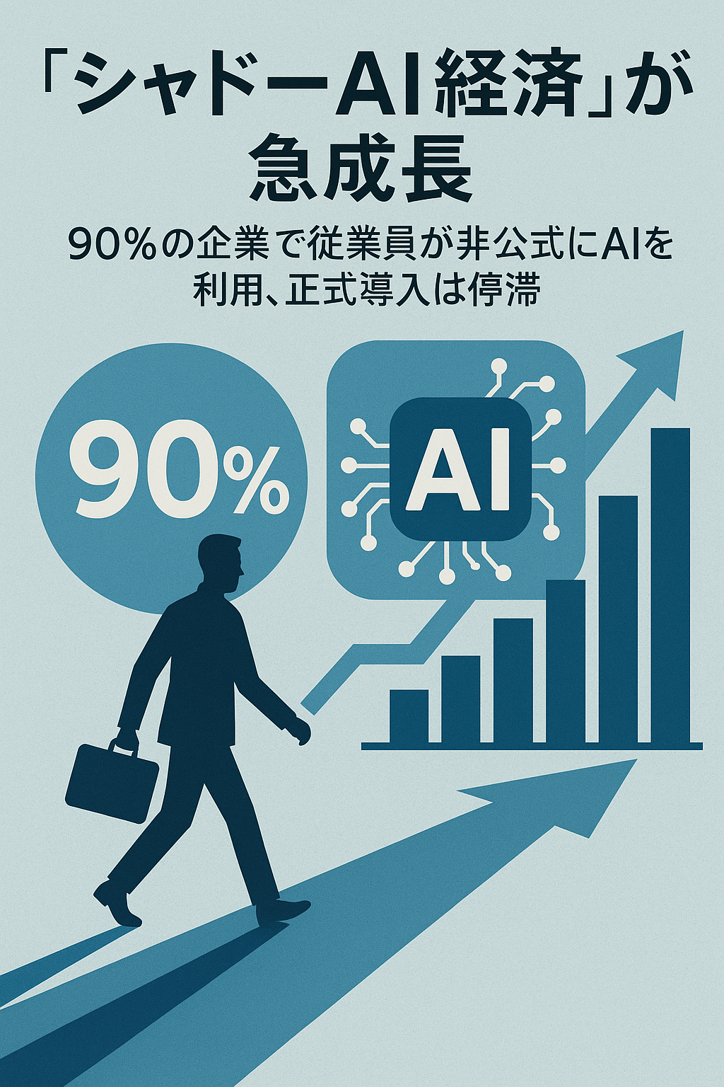 「シャドーAI経済」が急成長 ― 90%の企業で従業員が非公式にAIを利用、正式導入は停滞
