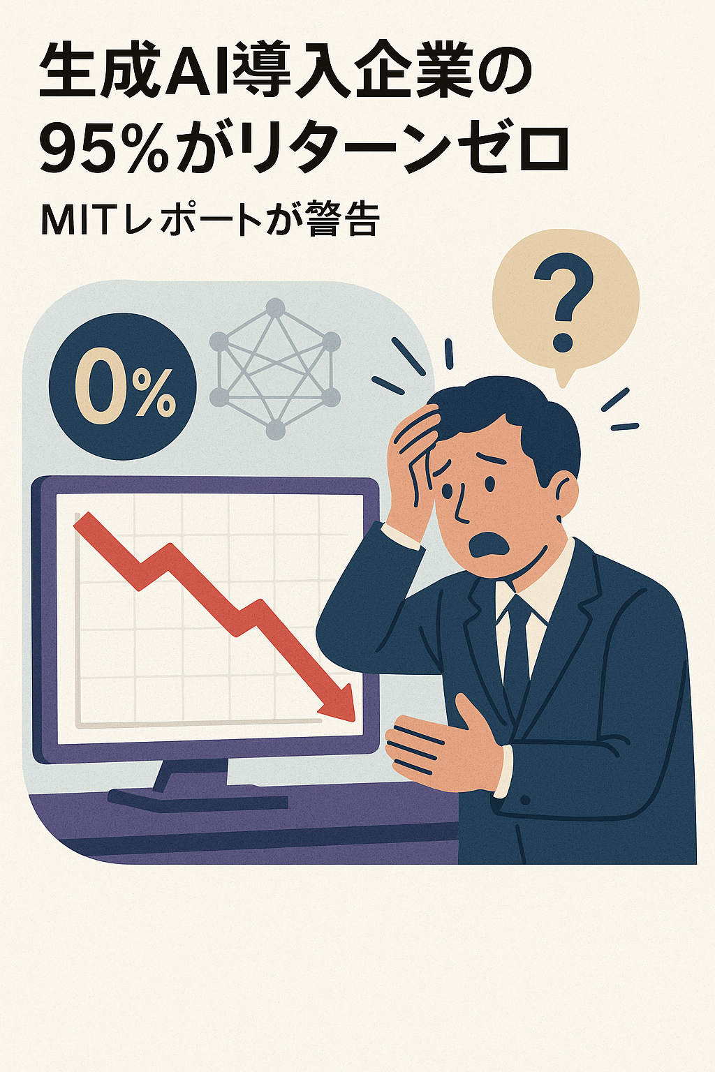 「生成AI導入企業の95%がリターンゼロ」MITレポートが警告