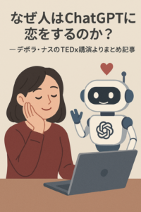 なぜ人はChatGPTに恋をするのか？ ― デボラ・ナスのTEDx講演よりまとめ記事 コンテンツ終わり