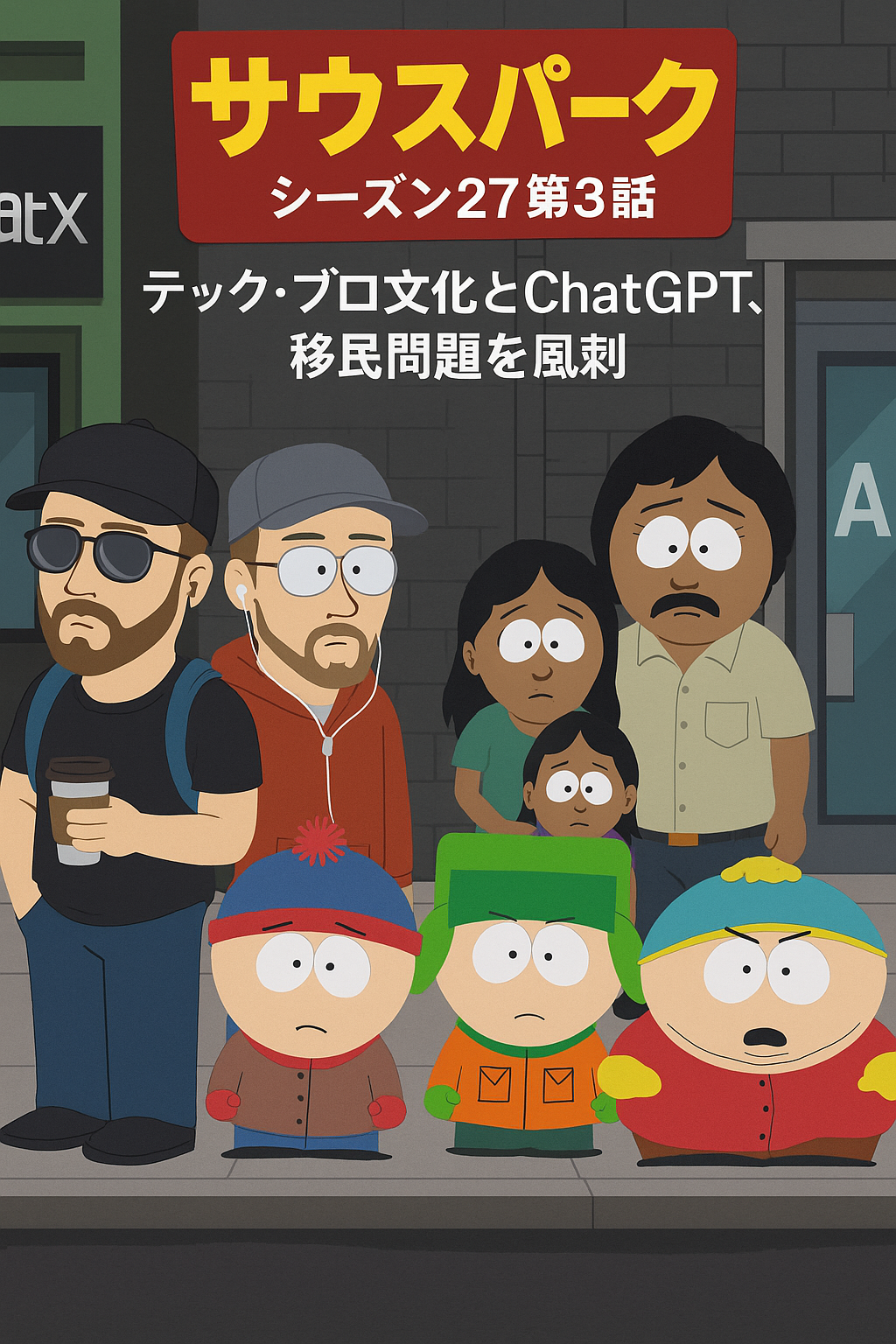 「サウスパーク」シーズン27第3話：テック・ブロ文化とChatGPT、移民問題を風刺