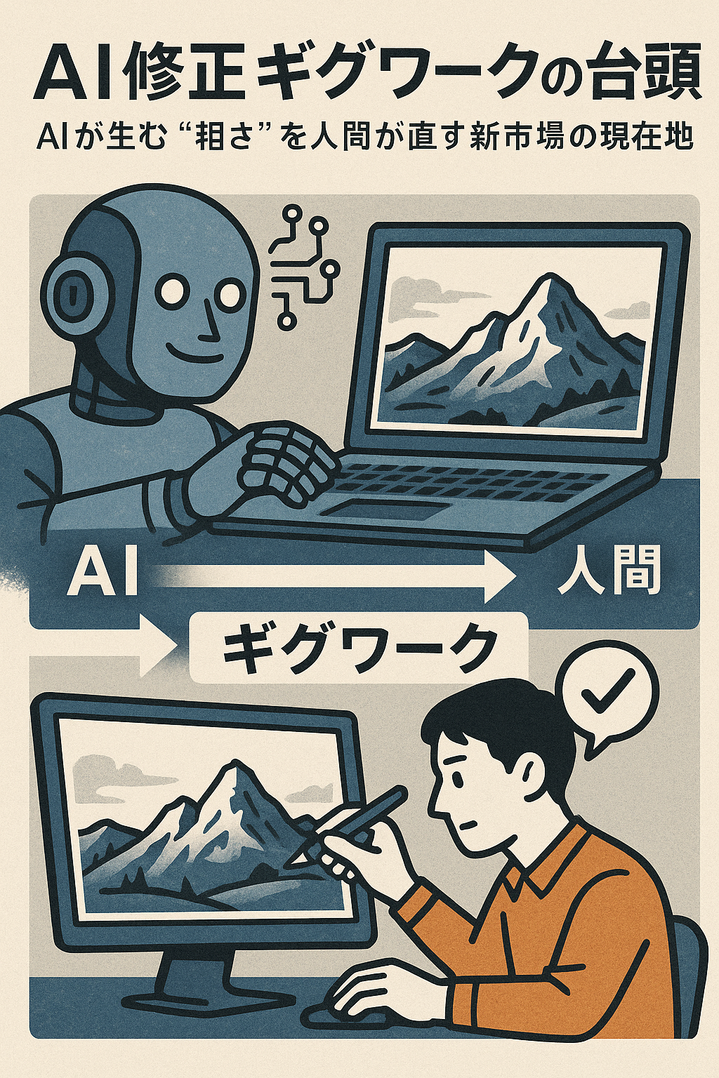 AI修正ギグワークの台頭：AIが生む粗さを人間が直す新市場の現在地