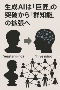まとめ記事：生成AIは「巨匠（masterminds）」の突破から「群知能（hive mind）」の拡張へ