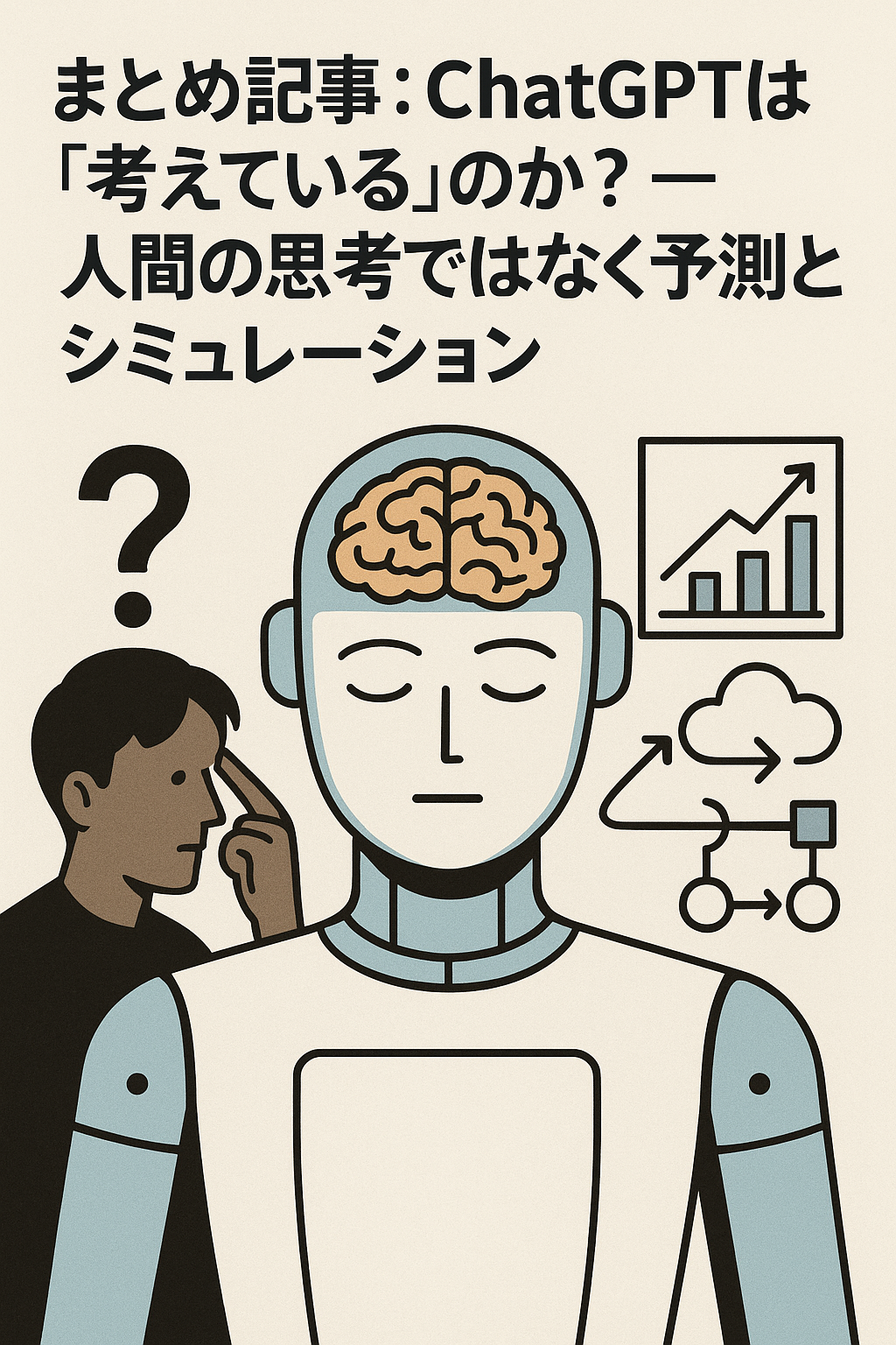 まとめ記事：ChatGPTは「考えている」のか？—人間の思考ではなく予測とシミュレーション