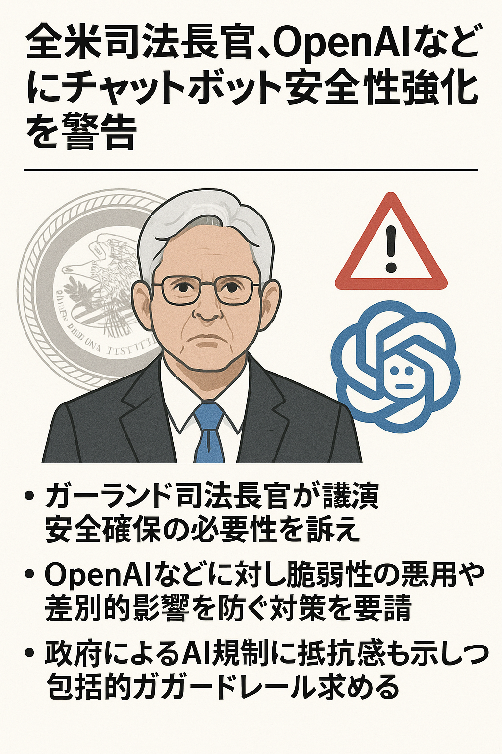 まとめ記事：全米司法長官、OpenAIなどにチャットボット安全性強化を警告