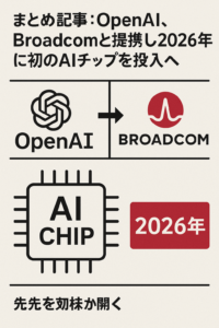まとめ記事：OpenAI、Broadcomと提携し2026年に初のAIチップを投入へ コンテンツ開始