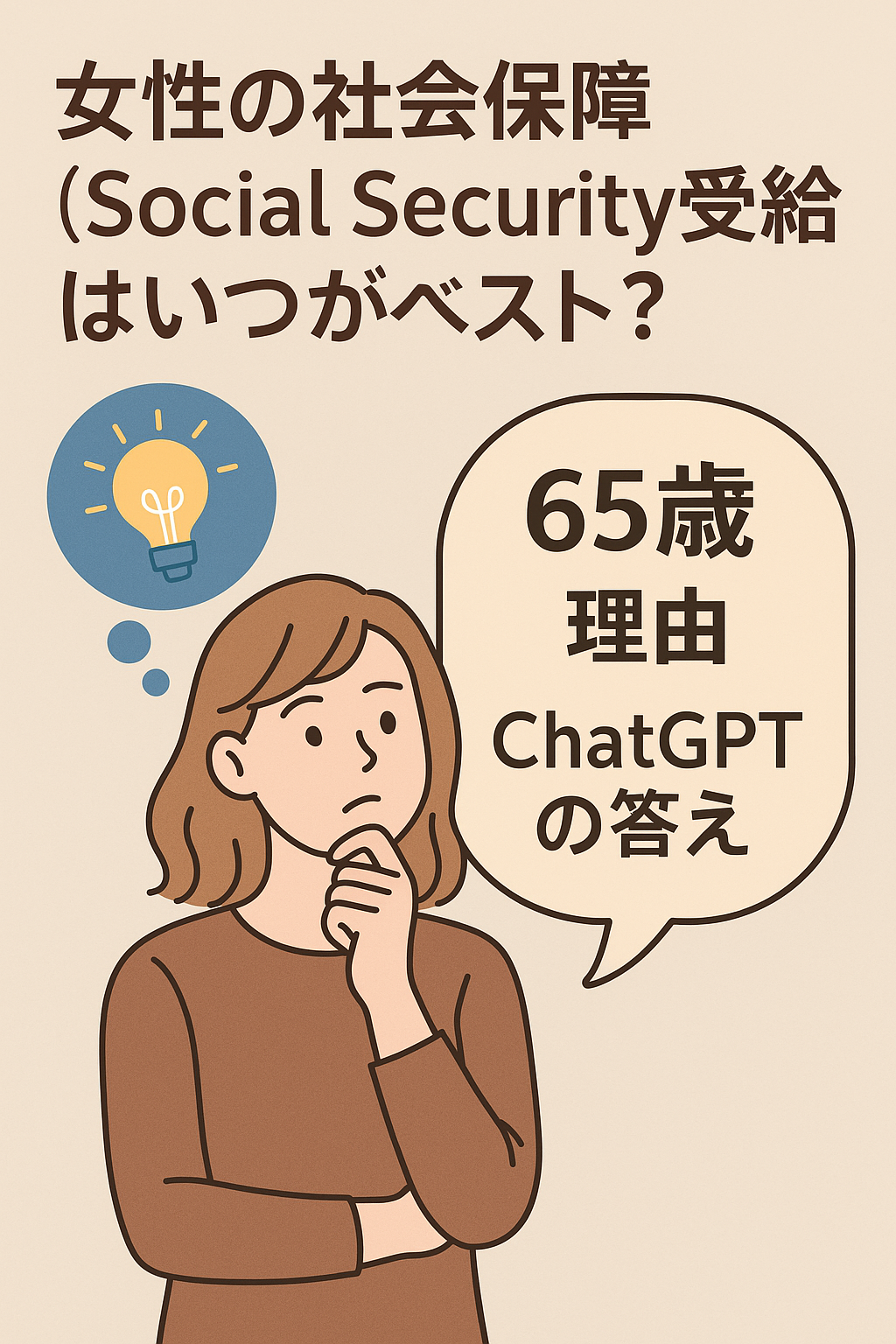 💡女性の社会保障（Social Security）受給はいつがベスト？ChatGPTの答えとその理由