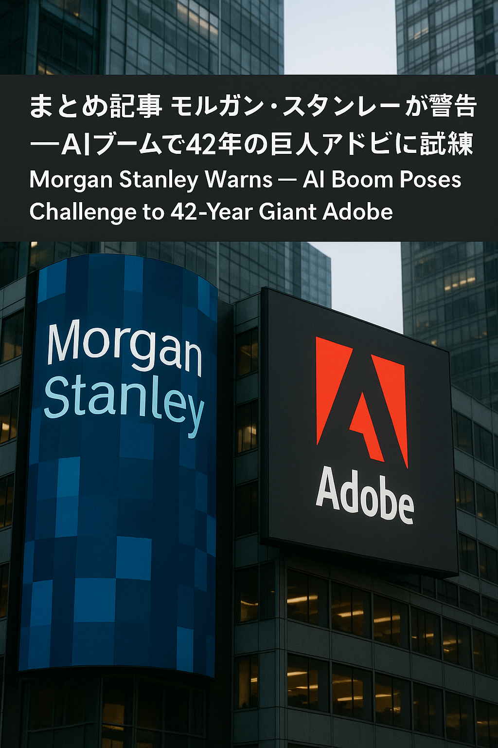 まとめ記事モルガン・スタンレーが警告──AIブームで42年の巨人アドビに試練