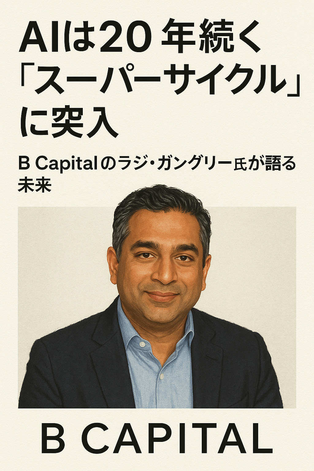 まとめ記事AIは20年続く「スーパーサイクル」に突入──B Capitalのラジ・ガングリー氏が語る未来