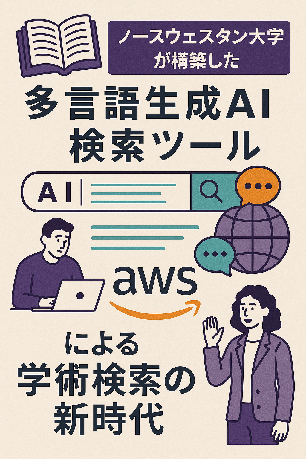 📚 ノースウェスタン大学が構築した多言語生成AI検索ツール：AWSによる学術検索の新時代