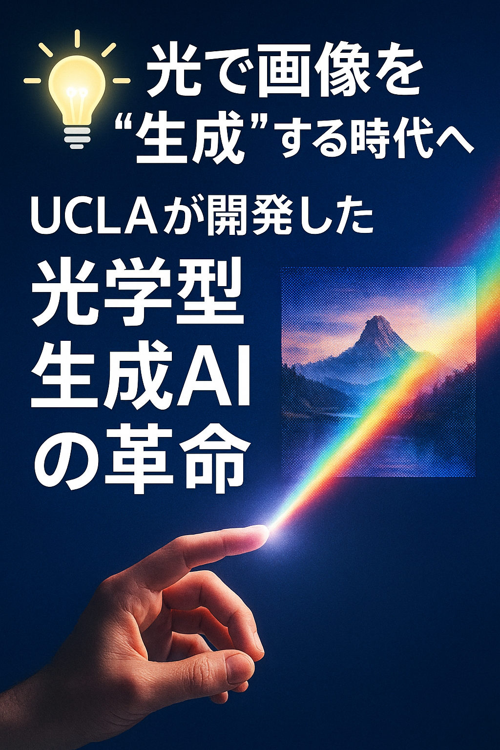 💡 光で画像を“生成”する時代へ：UCLAが開発した光学型生成AIの革命
