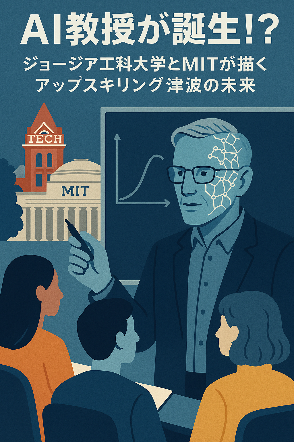 【AI教授が誕生!?】ジョージア工科大学とMITが描くアップスキリング津波の未来 コンテンツ終了