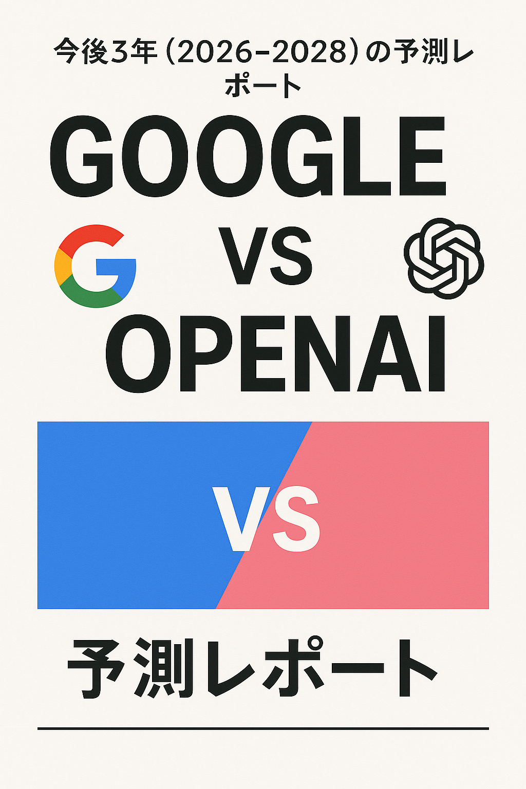 ◆ Google vs OpenAI｜今後3年（2026–2028）の予測レポート