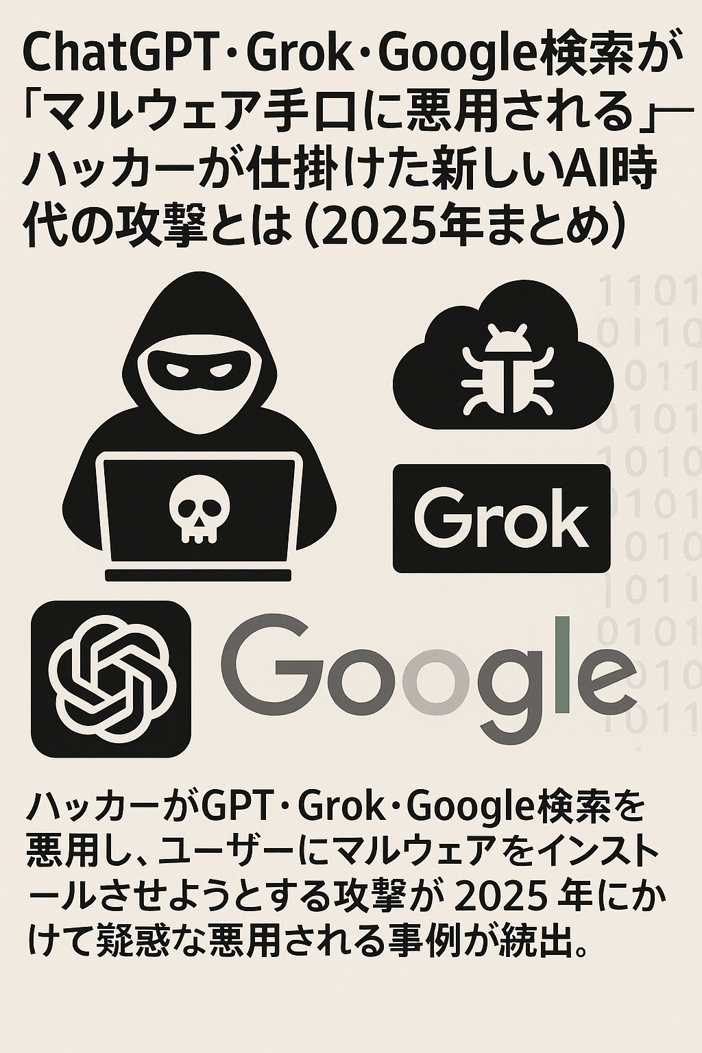 ChatGPT・Grok・Google検索が「マルウェア手口に悪用される」 ─ ハッカーが仕掛けた新しいAI時代の攻撃とは（2025年まとめ） コンテンツ開始