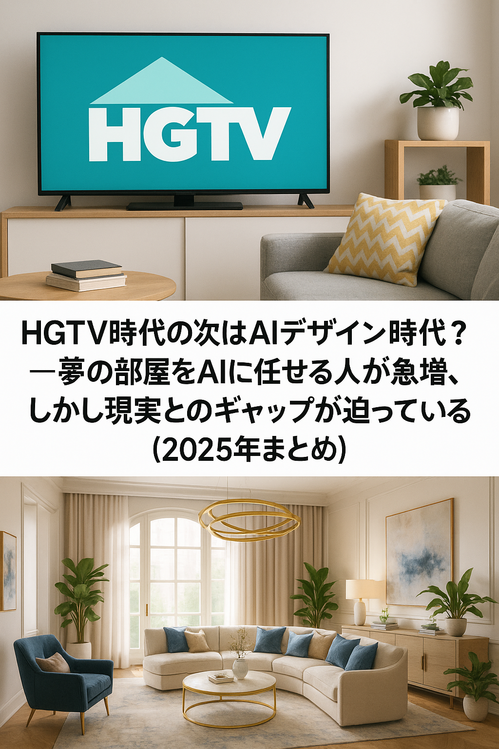 HGTV時代の次はAIデザイン時代？─夢の部屋をAIに任せる人が急増、しかし現実とのギャップが迫っている（2025年まとめ）