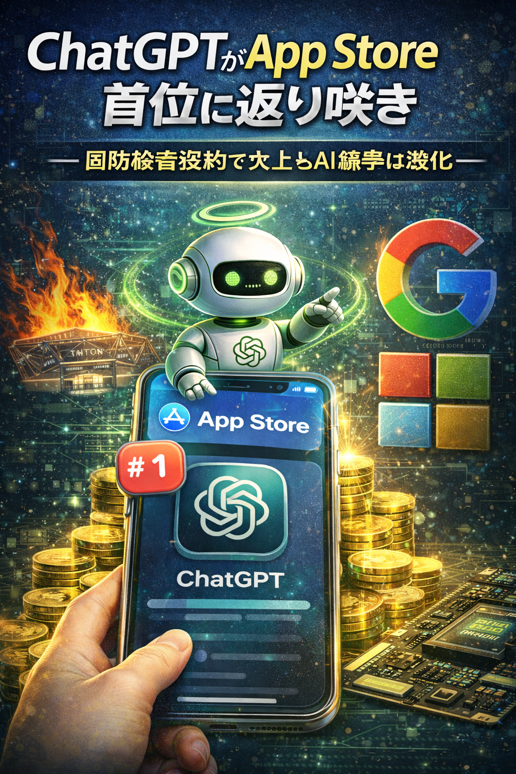 まとめ：ChatGPTがApp Store首位に返り咲き――国防総省契約で炎上もAI競争は激化