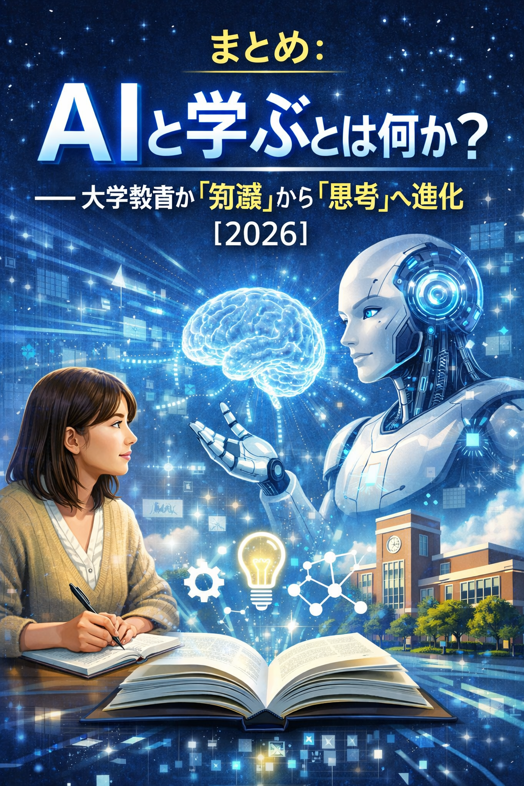 🧠まとめ：AIと学ぶとは何か？──大学教育が「知識」から「思考」へ進化【2026】