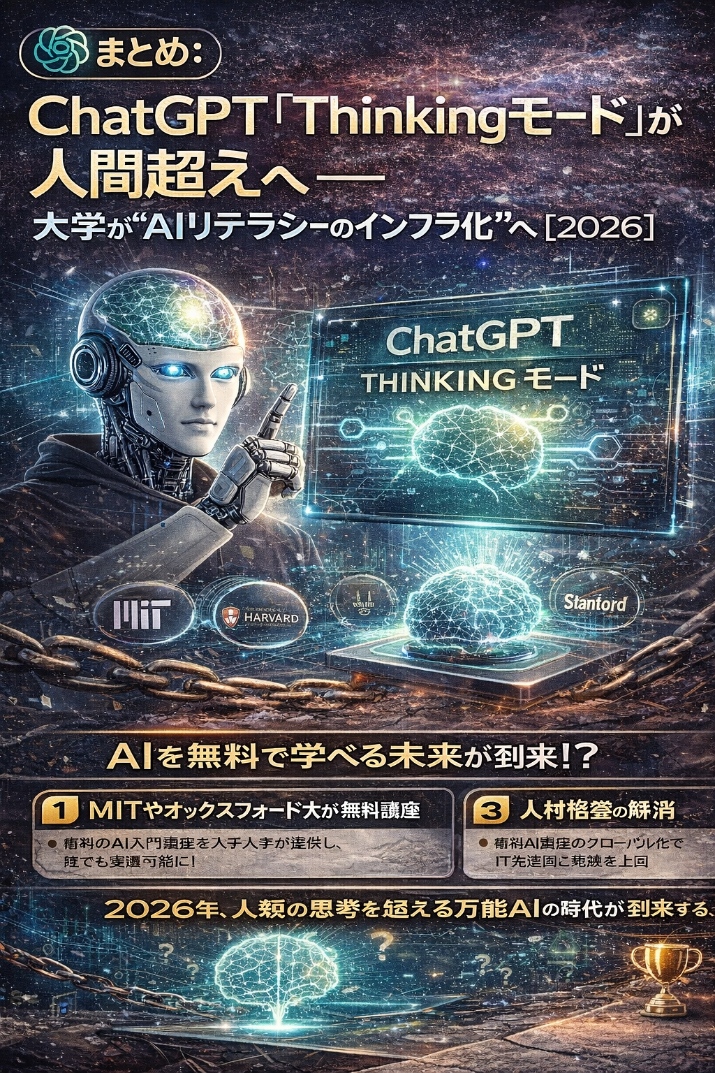 🧠まとめ：ChatGPT「Thinkingモード」が人間超えへ──推論94%時代の“使い方革命”【2026】