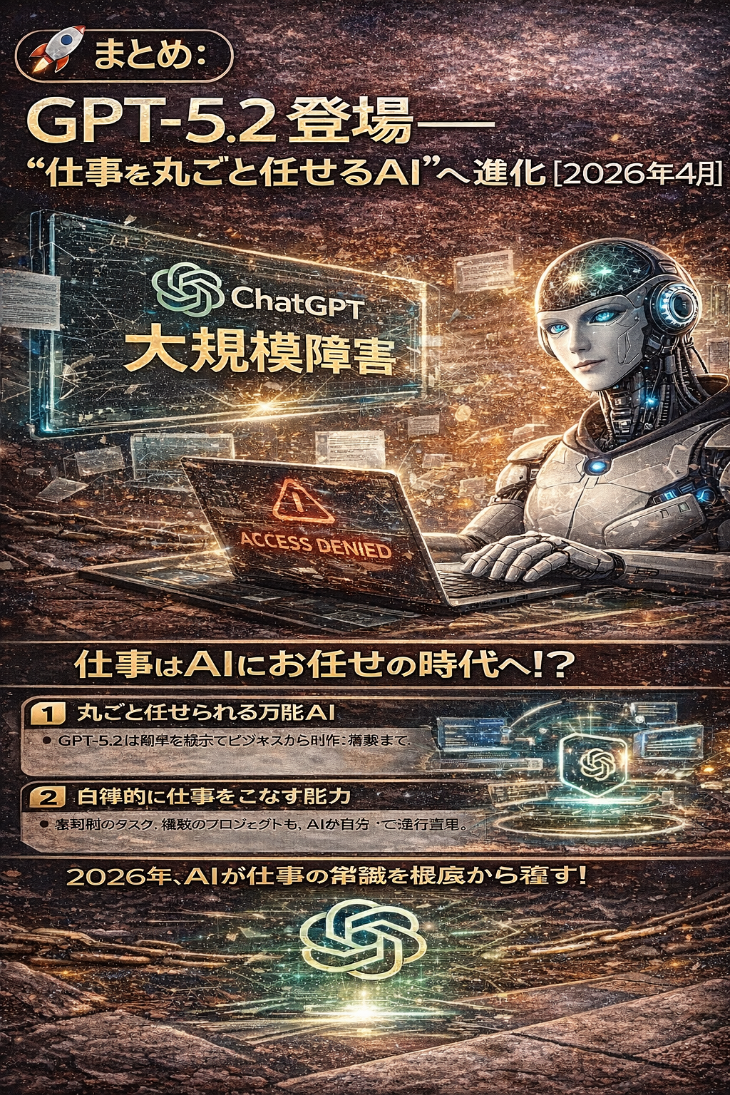 🚀まとめ：ChatGPT-5.2登場──“仕事を丸ごと任せるAI”へ進化【2026】