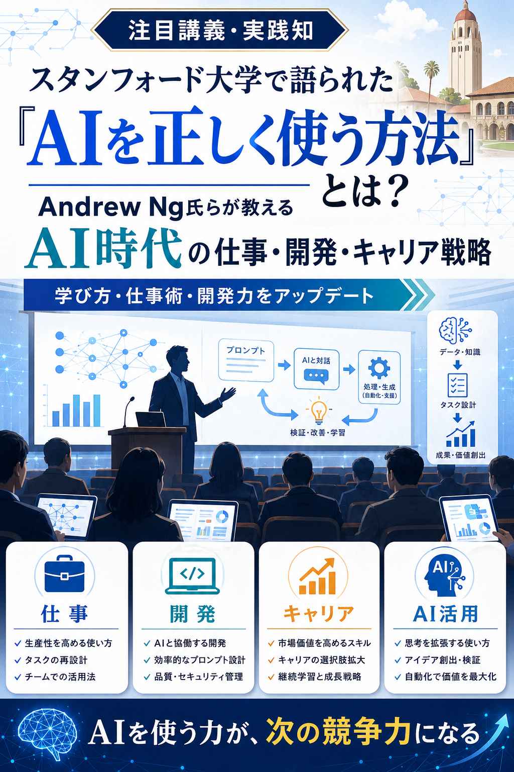 スタンフォード大学で語られた「AIを正しく使う方法」とは？Andrew Ng氏らが教えるAI時代の仕事・開発・キャリア戦略